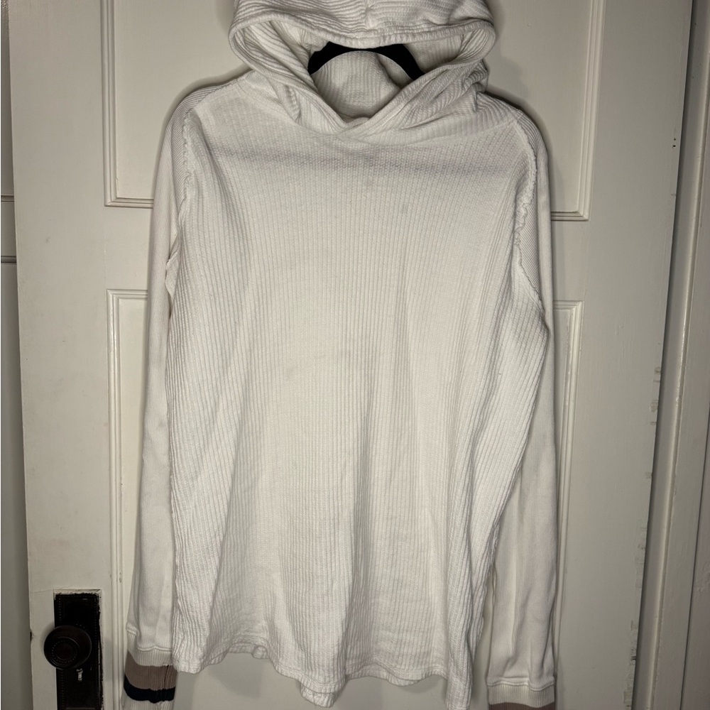 We The Free Cream and Green Graphic Hoodie